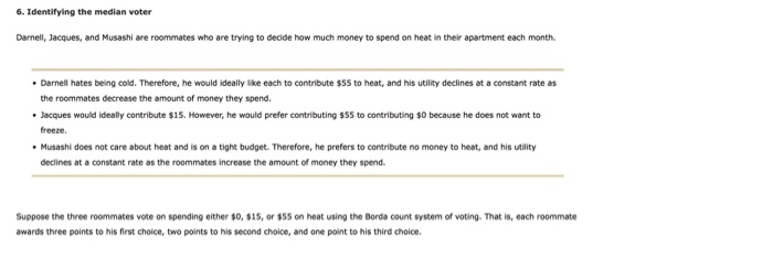 6 Identifying The Median Voter Darnell Jacques Chegg Com