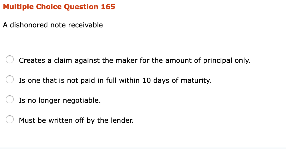 Principal Play Is Non Negotiable For >> Solved A Dishonored Note Receivable Creates A Claim Again Principal Play Is Non Negotiable For >> Solved A Dishonored Note Receivable Creates A Claim Again