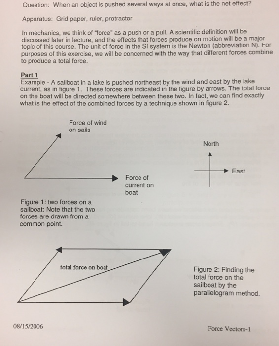 Solved Question When An Object Is Pushed Several Ways At