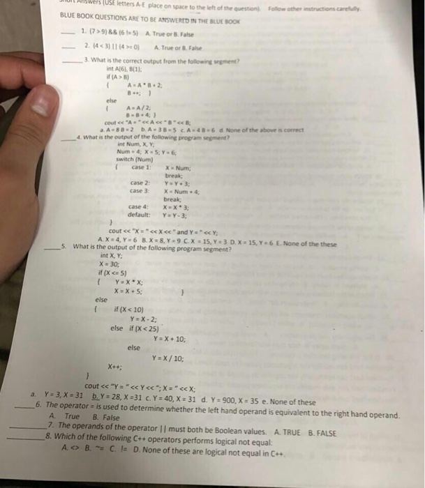 Solved 7 9 6 5 A True Or B False 2 4 0 A Chegg Com