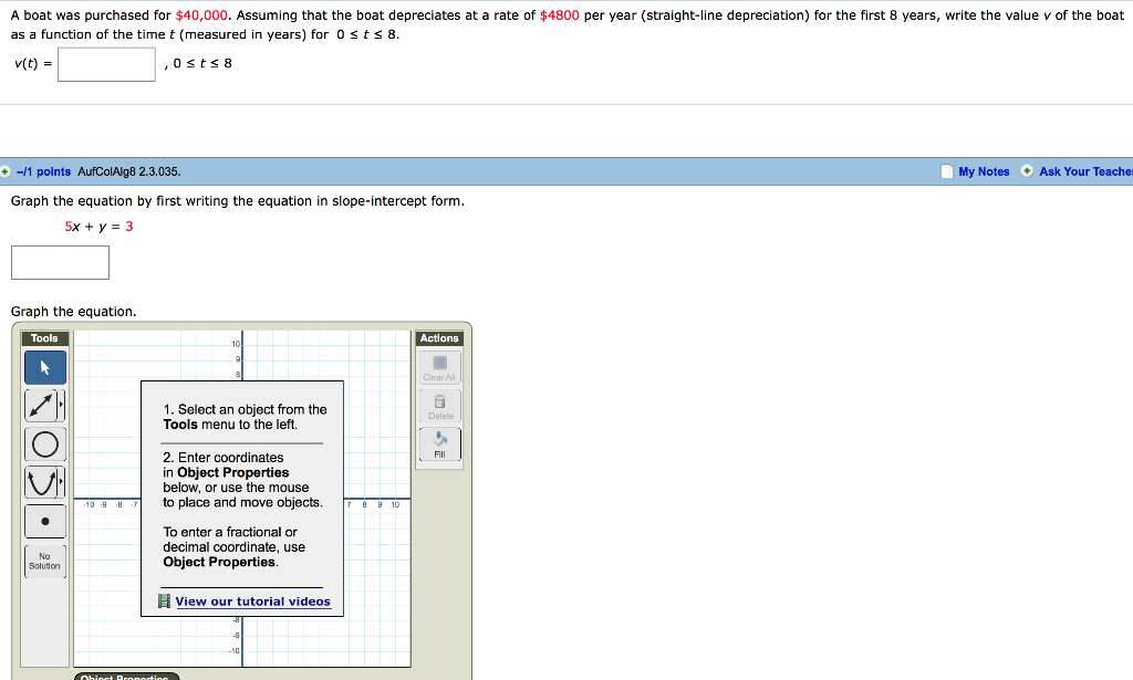 Solved Check The Graph By Finding The X And Y Intercepts