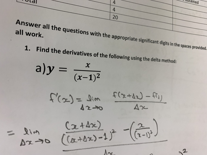 Solved Odtained 4 4 Answer All The All Work Ns With The Chegg Com