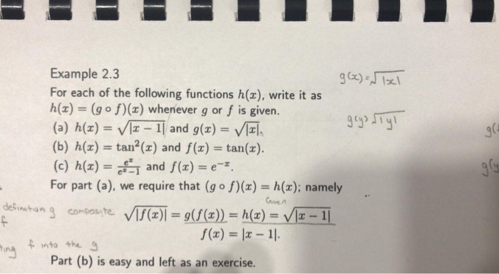 Example 2 3 For Each Of The Following Functions H X Chegg Com