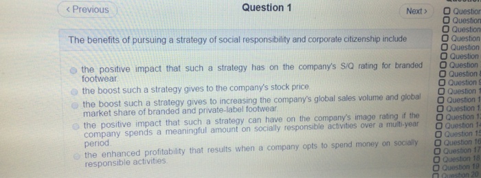 The benefits of pursuing a strategy of social responsibility