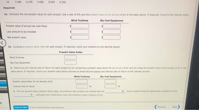 Solved: Net Present Value Method, Internal Rate Of Return ...