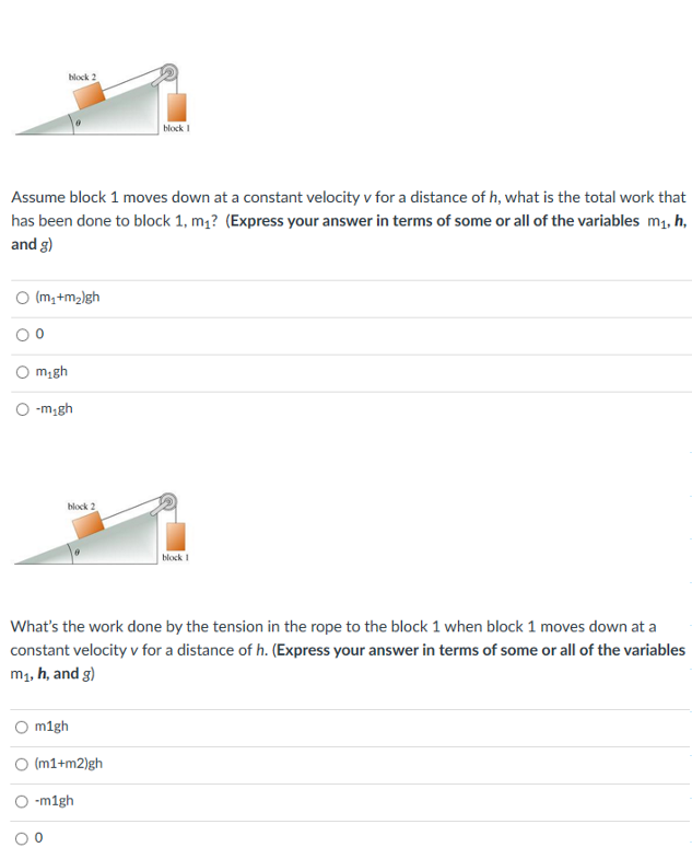 Solved Block 2 Block I Assume Block 1 Moves Down At A Con Chegg Com