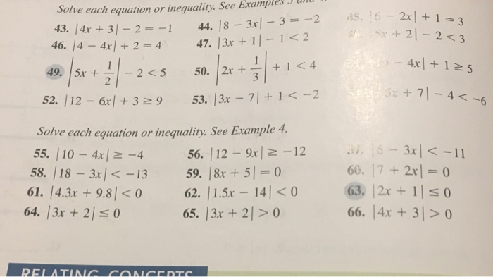 Solve Each Equation See Example 1 9 13x 1 2 10 4x Chegg 