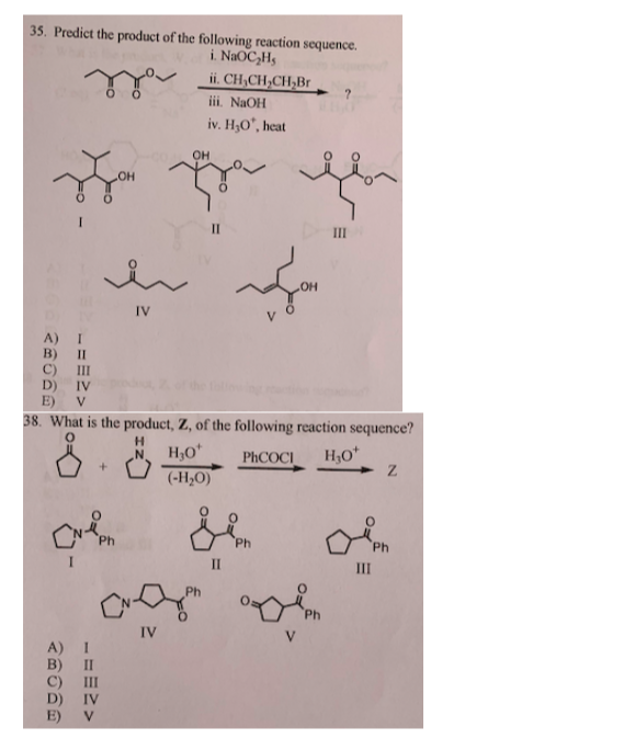 35 Predict The Product Of The Following Reaction Chegg Com