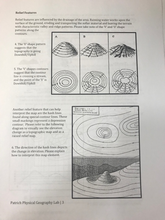 Types Of Contour Lines In Geography Solved Topographic Maps The Next Part Of This Lab Will Work | Chegg.com
