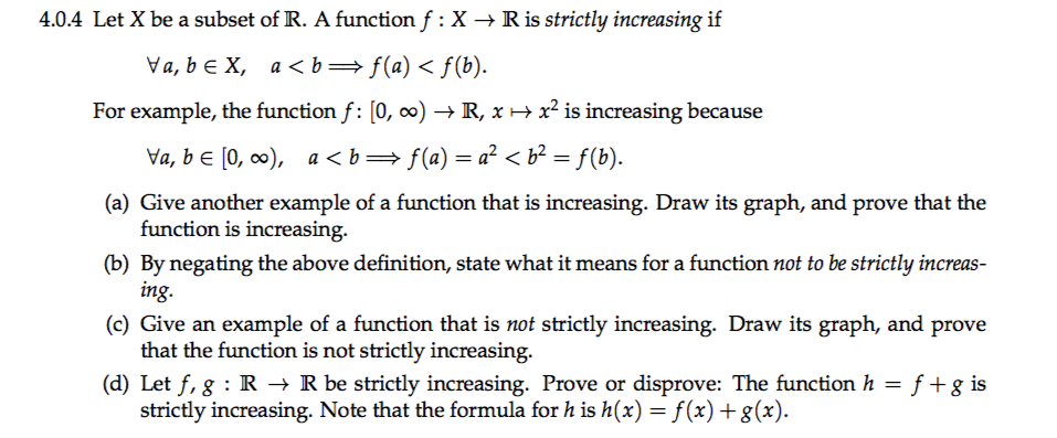 Solved 4 0 1 For Each Of The Following Functions F A Chegg Com