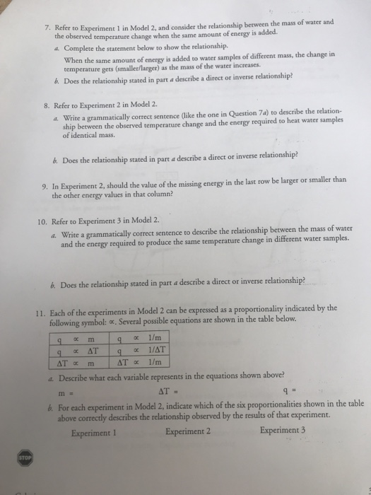 Calorimetry What Is The Relationship Between Heat Chegg 