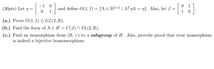 I And Define 0 1 1 Ae R2x2 I Atpa H Also Let J Chegg Com