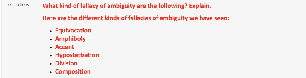 ambiguity fallacy examples
