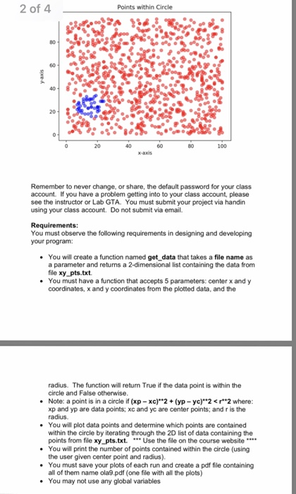 2 of 4 Points within Circle 60 20 20 40 60 80 100 axis Remember to never change, or share, the default password for your clas