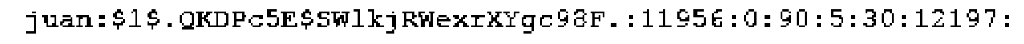 juan: $1s. QKDPc5E$SWlkjRWexrXYgc9aF. :11956:0: 90:5:30:12197: