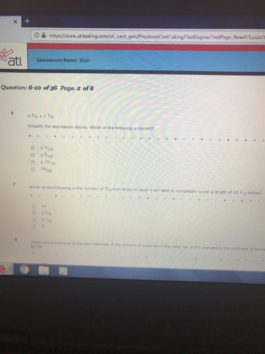 4 quizlet math exam Next Gen/Proctore Solved: Https://www.atitesting.com/ati O