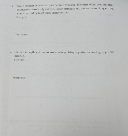 Solved 4 Before Modern Genetic Analysis Became Available Chegg Com