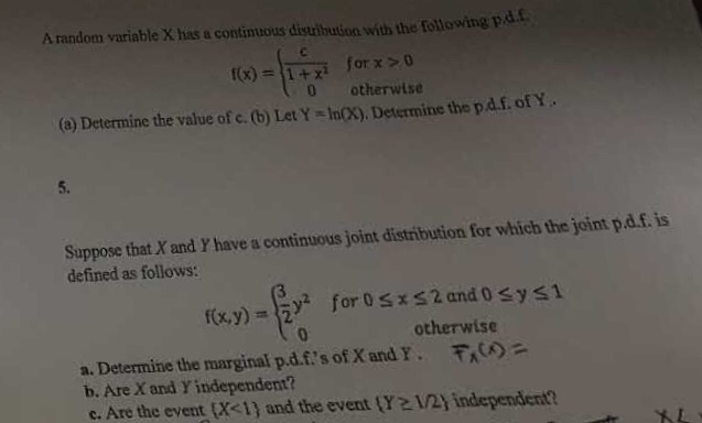 Solved A Random Variable X Has A Continuous Disuribution Chegg Com