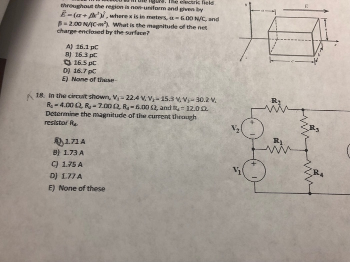 Solved U As N The Gure The Electric Field Throughout The Chegg Com