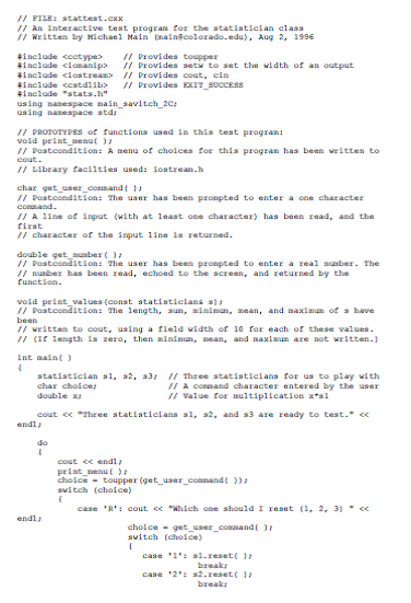 PILE: stattest.cx An Iateractive teat pxogzan for the statiaticlan clasa Weltten by Michael Main ainêcolozado.edu, Au 2, 199