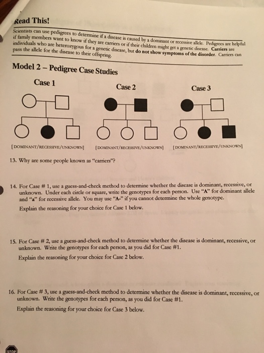 Case study genetic disorders as models for evolution answers picture