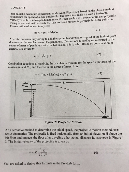 Ballistic pendulum lab report conclusion picture