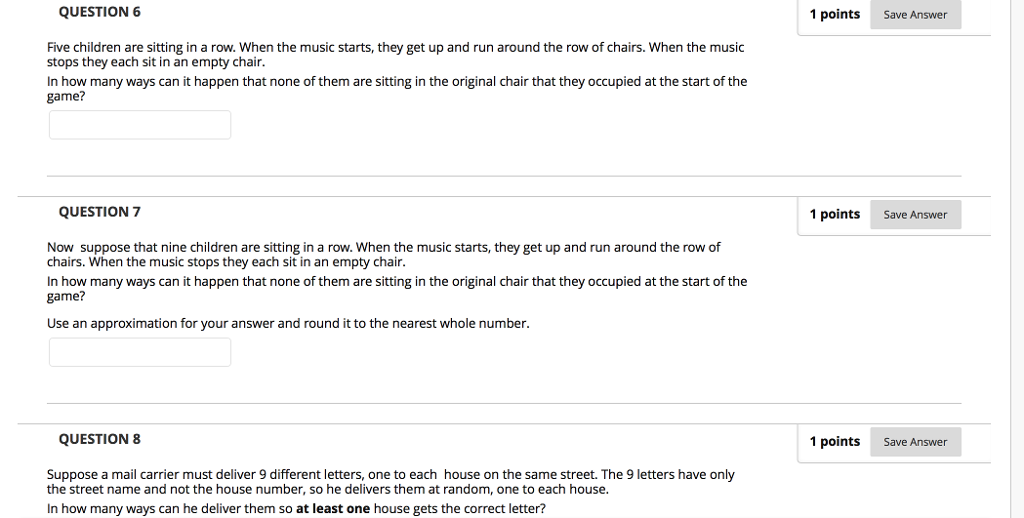 Solved Question 6 1 Points Save Answer Five Children Are