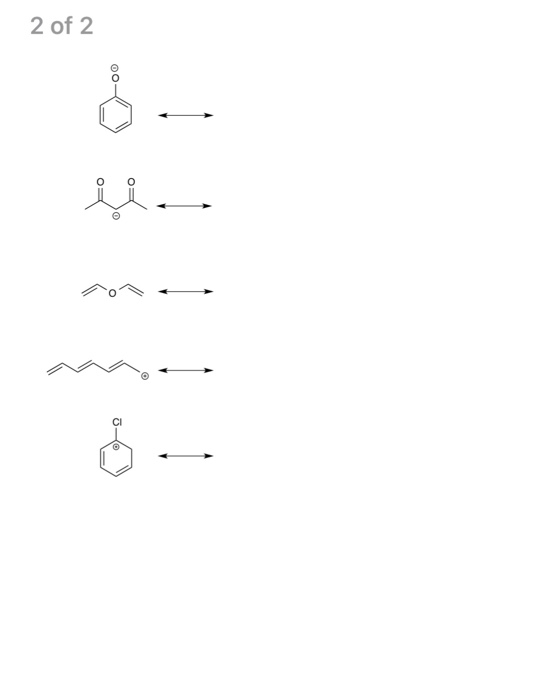 Solved Resonance Practice Problems Draw resonance structures | Chegg.com