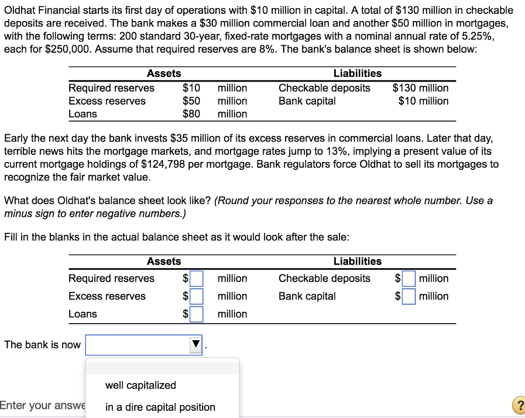 Solved Oldhat Financial Starts Its First Day Of Operation