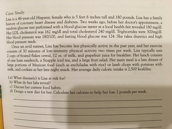 year old blood test glucose two A year Who Fee Female old Lisa 46 Is 5 Solved: Is Hispanic