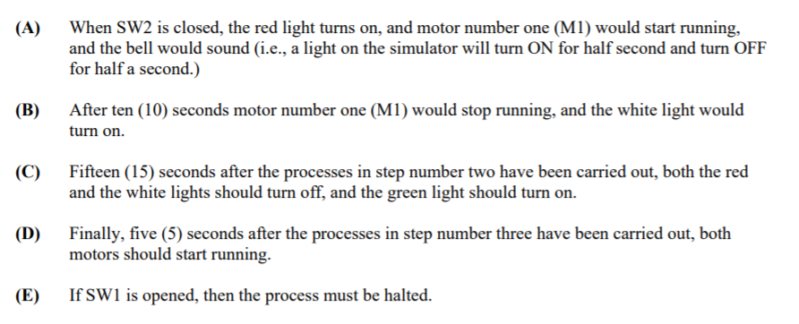 Solved When Sw2 Is Closed The Red Light Turns On And Mo