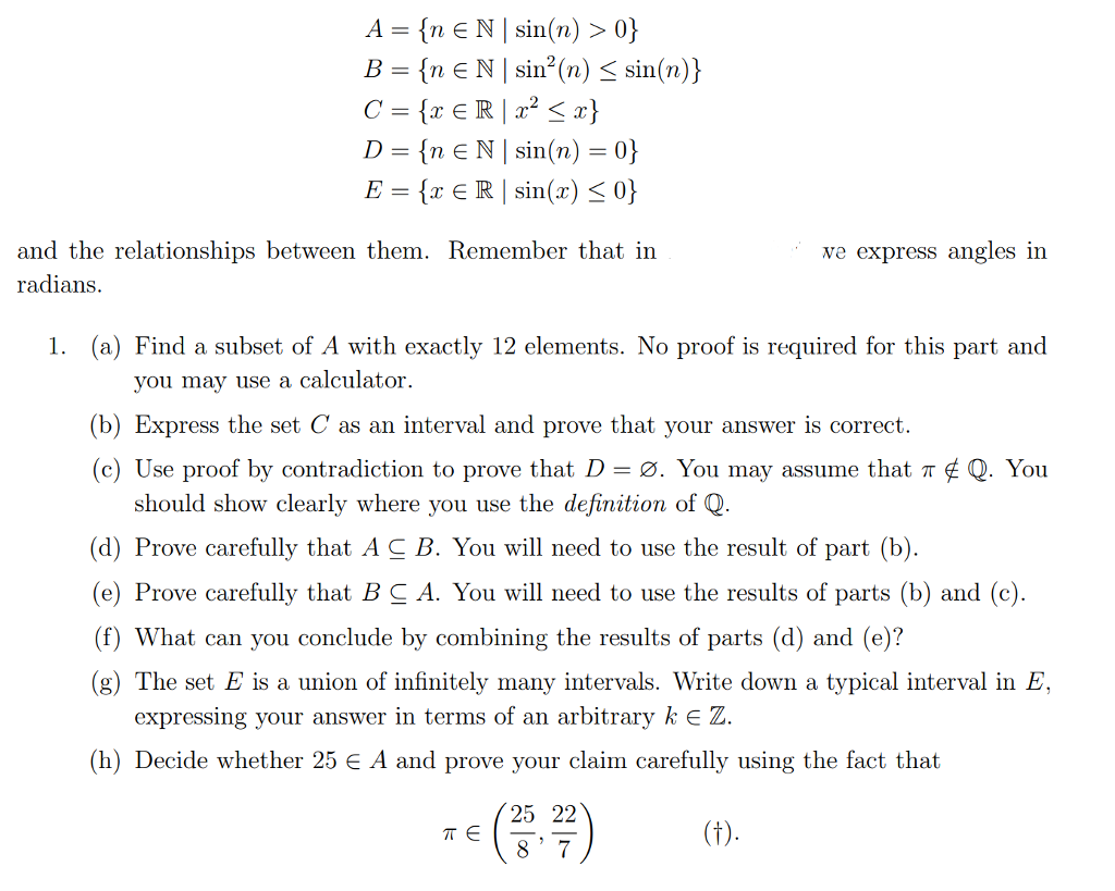 Solved A N E N Sin N 0 B N E N I Sin2 N Chegg Com