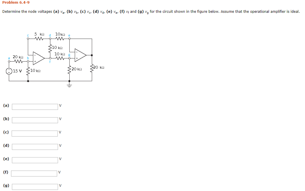 Solved Problem 6 4 9 Determine The Node Voltages A Va Chegg Com