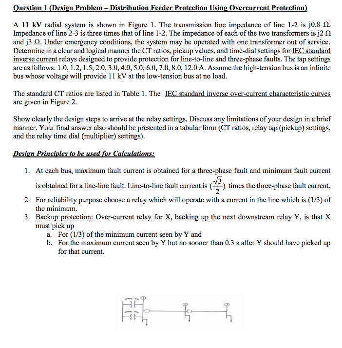 Uestion 1 Design Problem Distribution Feeder Pr Chegg Com