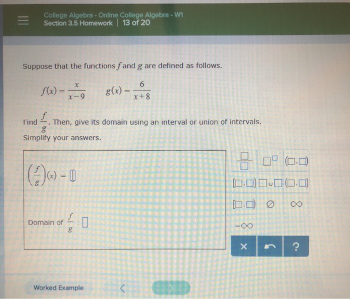 Solved College Algebra Online College Algebra W1 Section Chegg Com