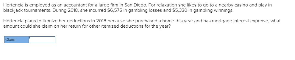 Can you still deduct gambling losses in 2018