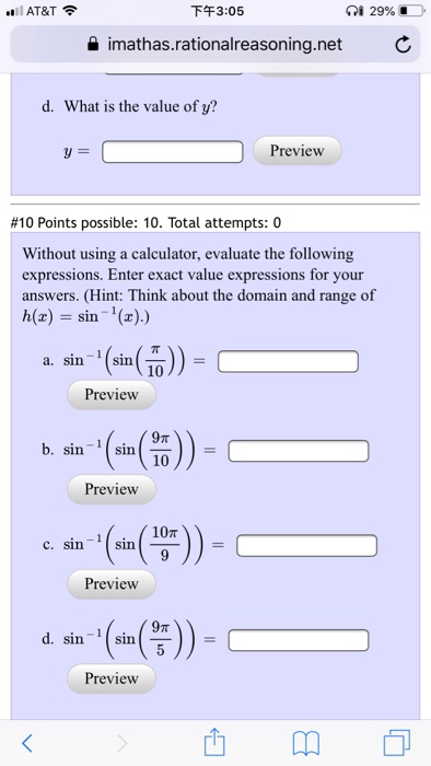 Solved 下午3 05 솔 Imathas Rationalreasoning Net At T I 3 Chegg Com