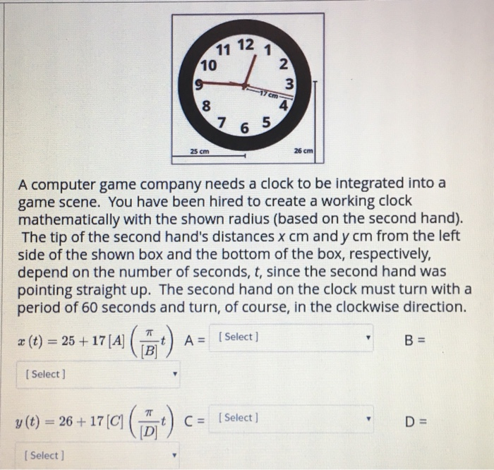 Solved 12 11 1 10 2 3 4 9 8 7 5 6 26 Cm 25 Cm A Computer