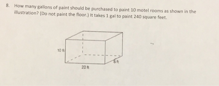 Solved How Many Gallons Of Paint Should Be Purchased To P