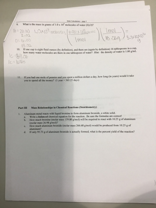 Solved 9 What Is The Mass In Grams Of 1 0x 10 Molecules O Chegg Com