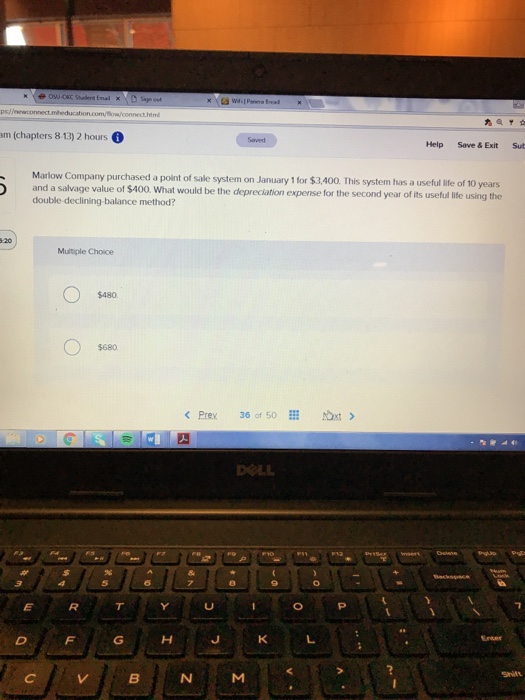 Solved Marlow Company Purchased A Point At Sale System On Chegg Com