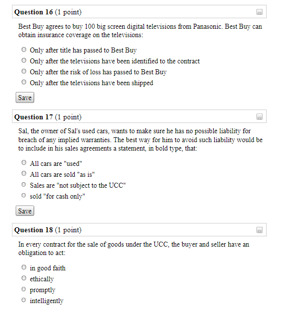 Best Buy Insurance >> Solved Question 16 1 Point Best Buy Agrees To Buy 100 B Best Buy Insurance >> Solved Question 16 1 Point Best Buy Agrees To Buy 100 B