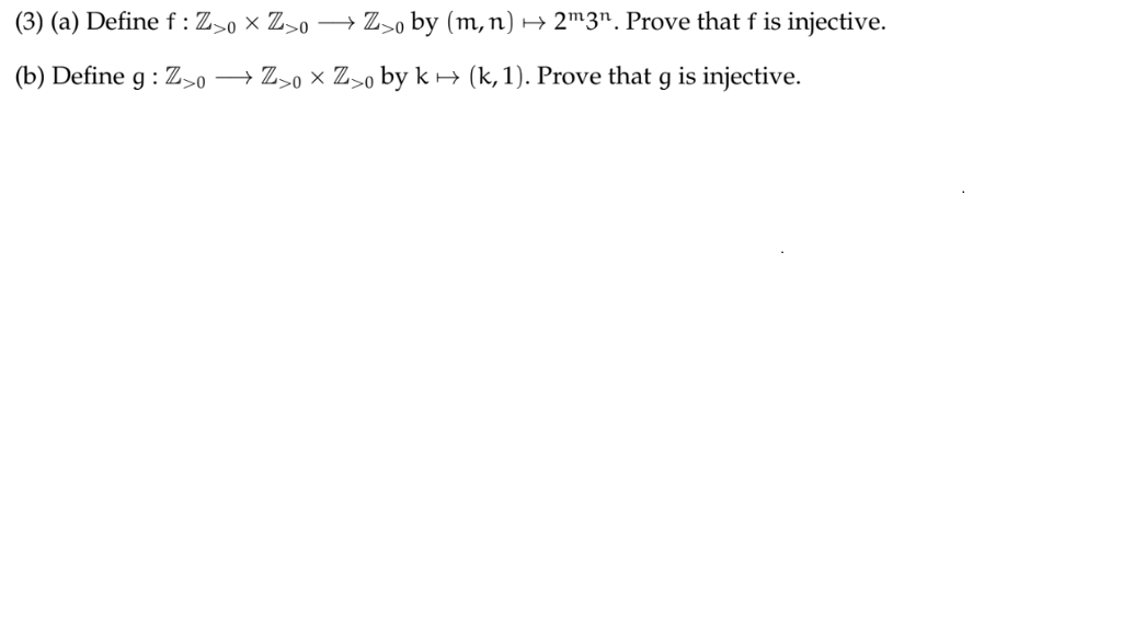 Solved 3 A Define F Z Ox Z 0 Z O By M N 2m3n Chegg Com