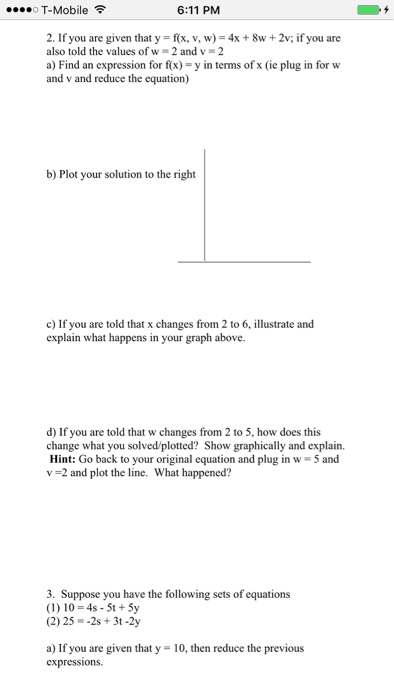 Solved If You Are Given That Y F X Y W 4x 8w 2 Chegg Com