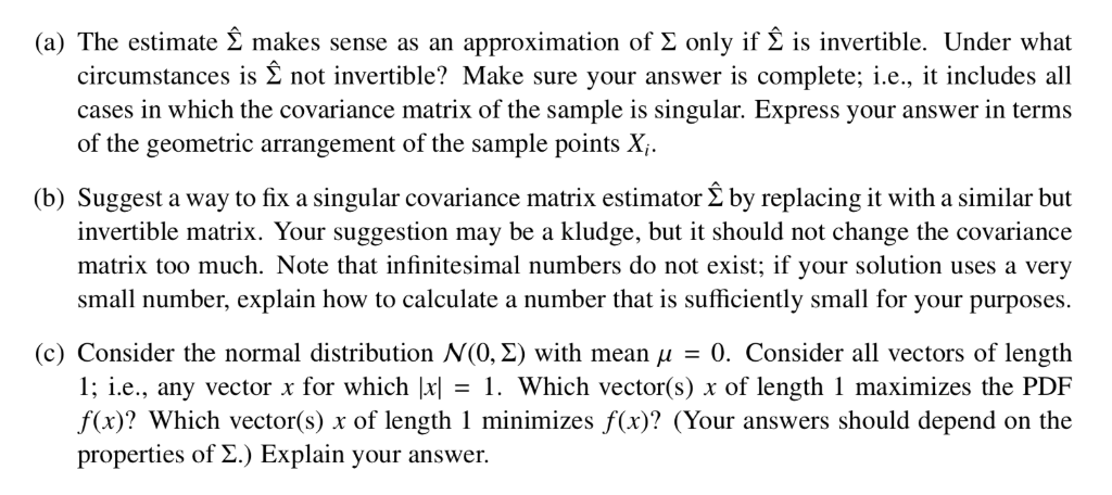 6 Covariance Matrices And Decompositions As Described Chegg Com