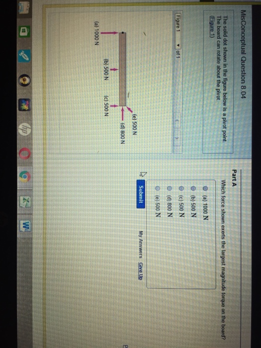 Solved: The Solid Dot Shown In The Figure Below Is A Pivot ...