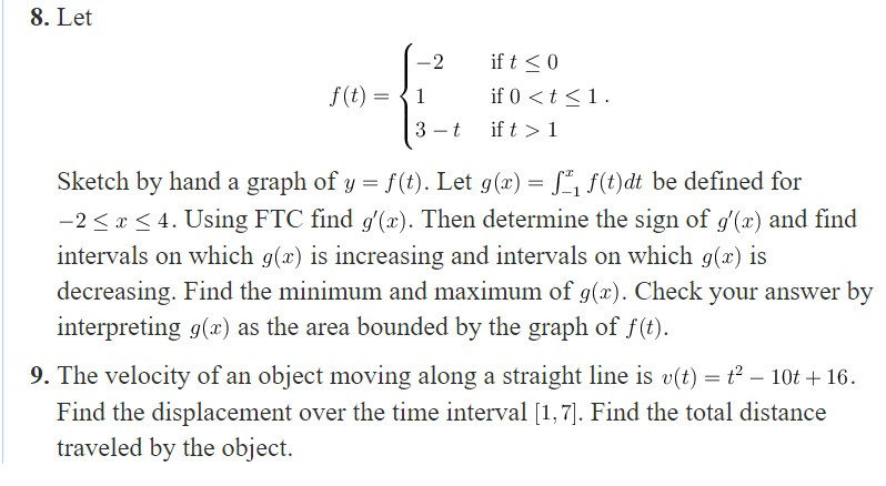 Solved 8 Let 2 Ifts0 F T L If 0 T 1 3 T If T Chegg Com