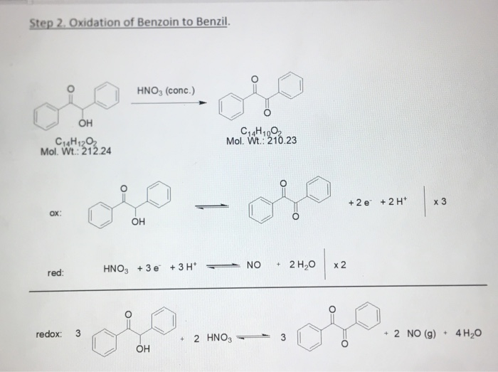 benzoin to benzil nitric acid mechanism