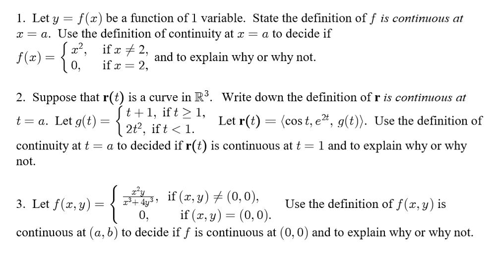 Solved 1 Let Y F X Be A Function Of 1 Variable State Chegg Com