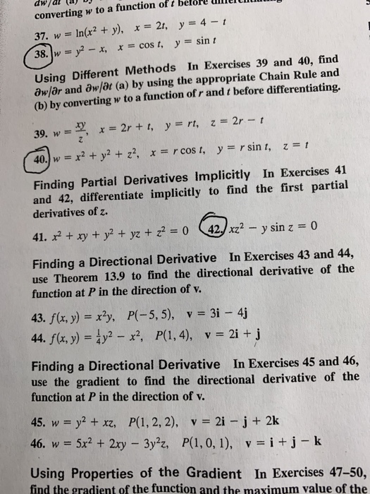 Solved Converting W To A Function Of T Before Lle 37 W Chegg Com